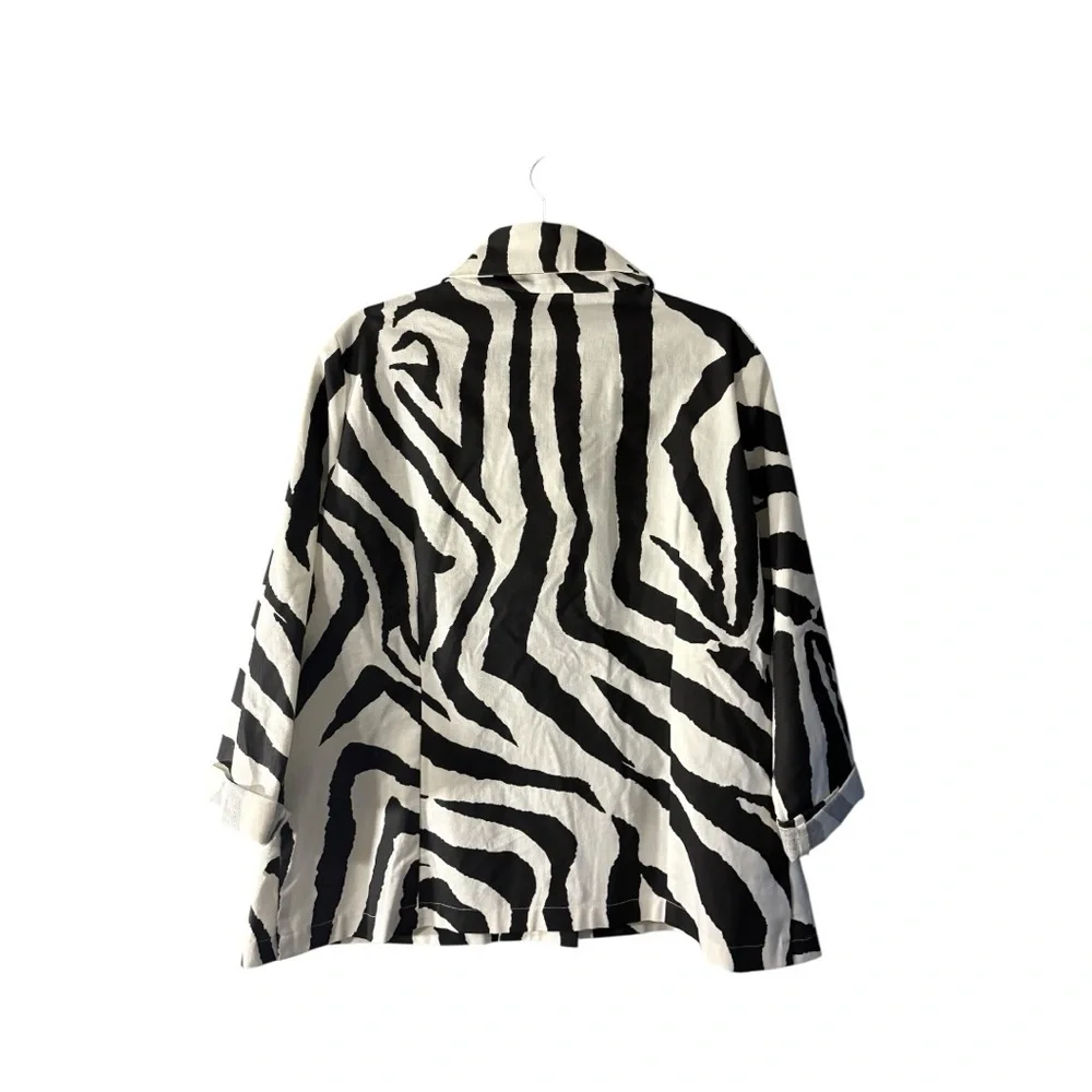 Vitamin Zebra Print Cotton Jacket